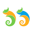 chameleon logo vector image
