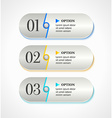 horizontal gray options banners or buttons vector image