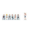 job interview and recruiting vector image