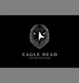 vintage retro bald eagle hawk falcon head face vector image