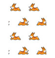 corgi seamless pattern vector image vector image
