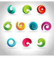 set of abstract swirl vector image