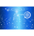 technology conceptbody structure human on blue vector image