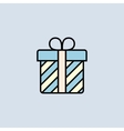christmas gift box icon vector image