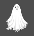 cute ghost in a vintage sheet decorated with lace vector image vector image