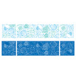 shell seamless pattern set vector image vector image