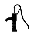 silhouette water pump design isolated on white vector image