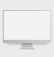 white blank monitor screen mockup vector image