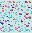 marker drawn different heart shapes vector image
