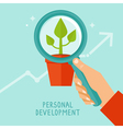 personal development concept in flat style vector image vector image