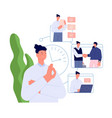 time management concept work male executive vector image