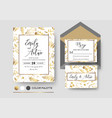 wedding stylish invite invitation rsvp card design vector image