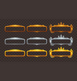 golden silver and bronze frames set vector image