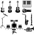 musical instrument icons vector image