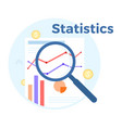 statistics analysis flat vector image vector image