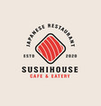 sushi restaurant logo template vector image vector image