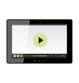 tablet design with web player vector image