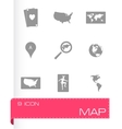 map icons set vector image
