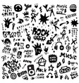 rock music - graphic icon set design elements vector image