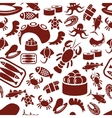 seafood seamless pattern vector image vector image
