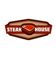 steak house logo isolated on white vector image vector image
