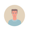 young adult portrait handsome caucasian vector image