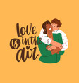 valentine day postcard design with family couple vector image vector image