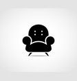 armchair sofa logo vector image vector image