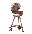 barbecue grill icon summer meat food cooking vector image vector image