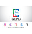 letter e logo template design vector image