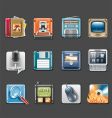 universal square icons vector image