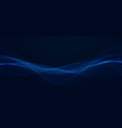 abstract wave particle flowing beautiful blue vector image vector image
