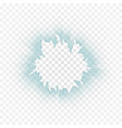 broken glass cracks on glass realistic bullet vector image