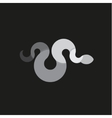 crawling snake of geometric circles monochrome vector image