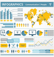 infographics communication people vector image