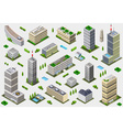 isometric megalopolis building collection vector image