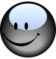 smiley face button vector image