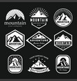 vintage mountain outdoor badges mountain logo vector image