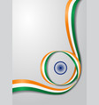 indian flag wavy background vector image vector image