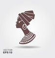 portrait beautiful african woman in traditional vector image vector image