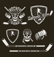 emblem hockey team vector image vector image