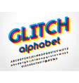 overprint font vector image vector image