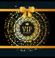 golden vip round sphere dotted background vector image
