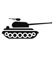 tank icon black fighting vehicle war transport vector image