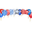 background with balloons in colors usa vector image