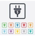 electric plug sign icon power energy symbol vector image vector image