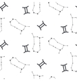 gemini constellation seamless pattern vector image vector image