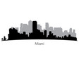 miami skyline vector image vector image