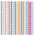 embroidery stitches seamless patterns vector image