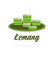 lemang or glutinous rice wrapped in bamboo sticks vector image vector image